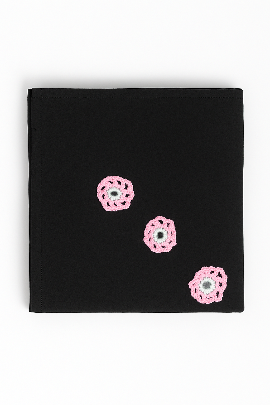 Decorative Crochet Flower Cushion Covers – 16x16, Pair