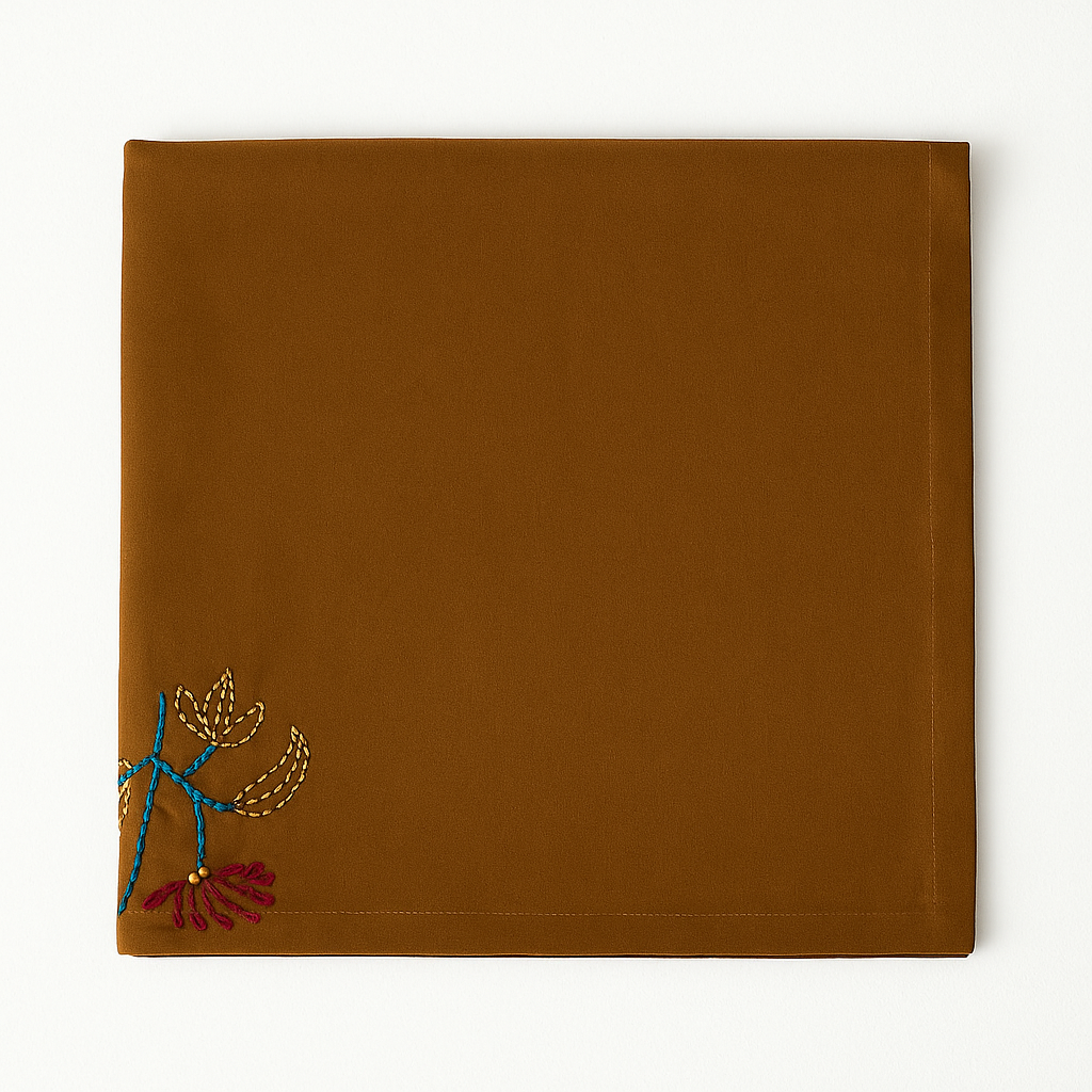 Lazy Daisy Stitch with Anchor thread on Cushion cover 16x16inch, Set of 2.