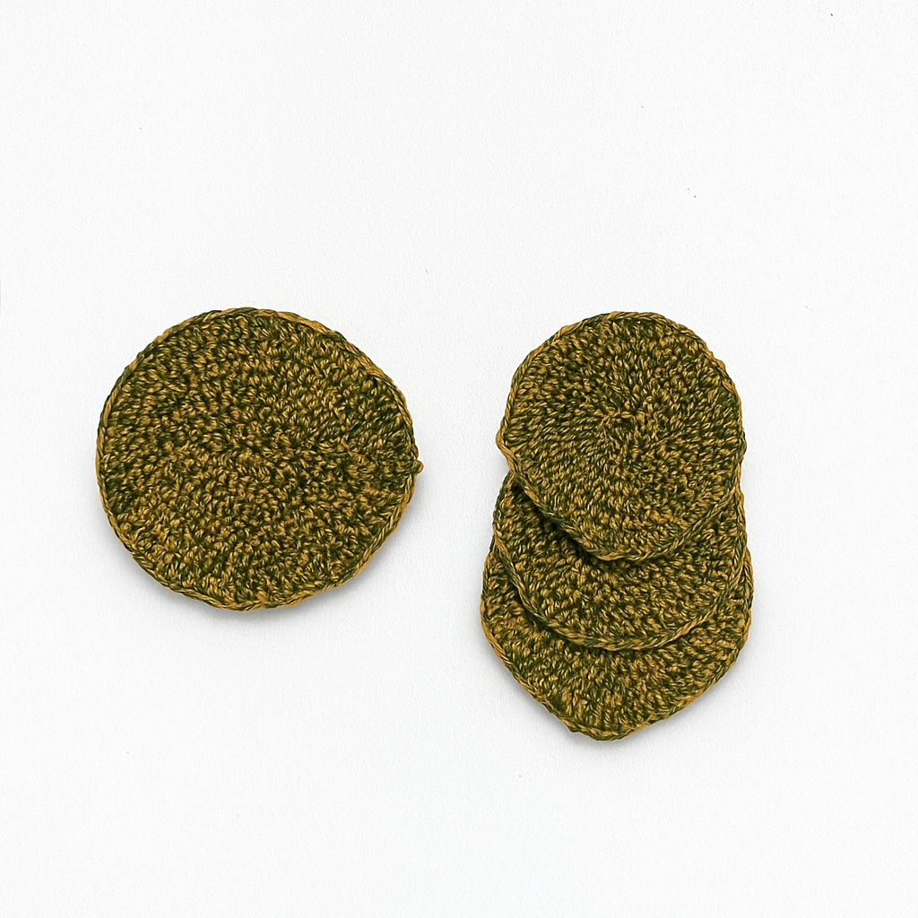 Crochet Glass mat ,made of wool, set of 4