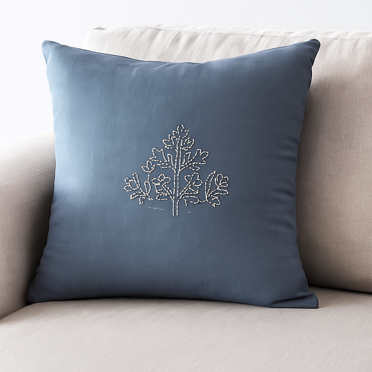 Running Stitch Handwork with cotton thread on Cushion 16x16, Set of 2