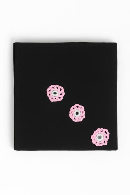 Decorative Crochet Flower Cushion Covers – 16x16, Pair