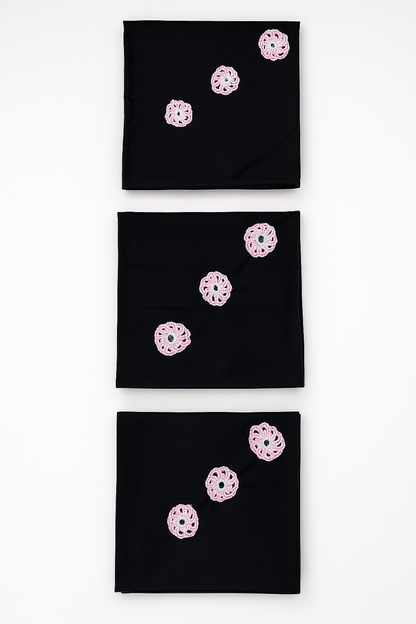 Decorative Crochet Flower Cushion Covers – 16x16, Pair