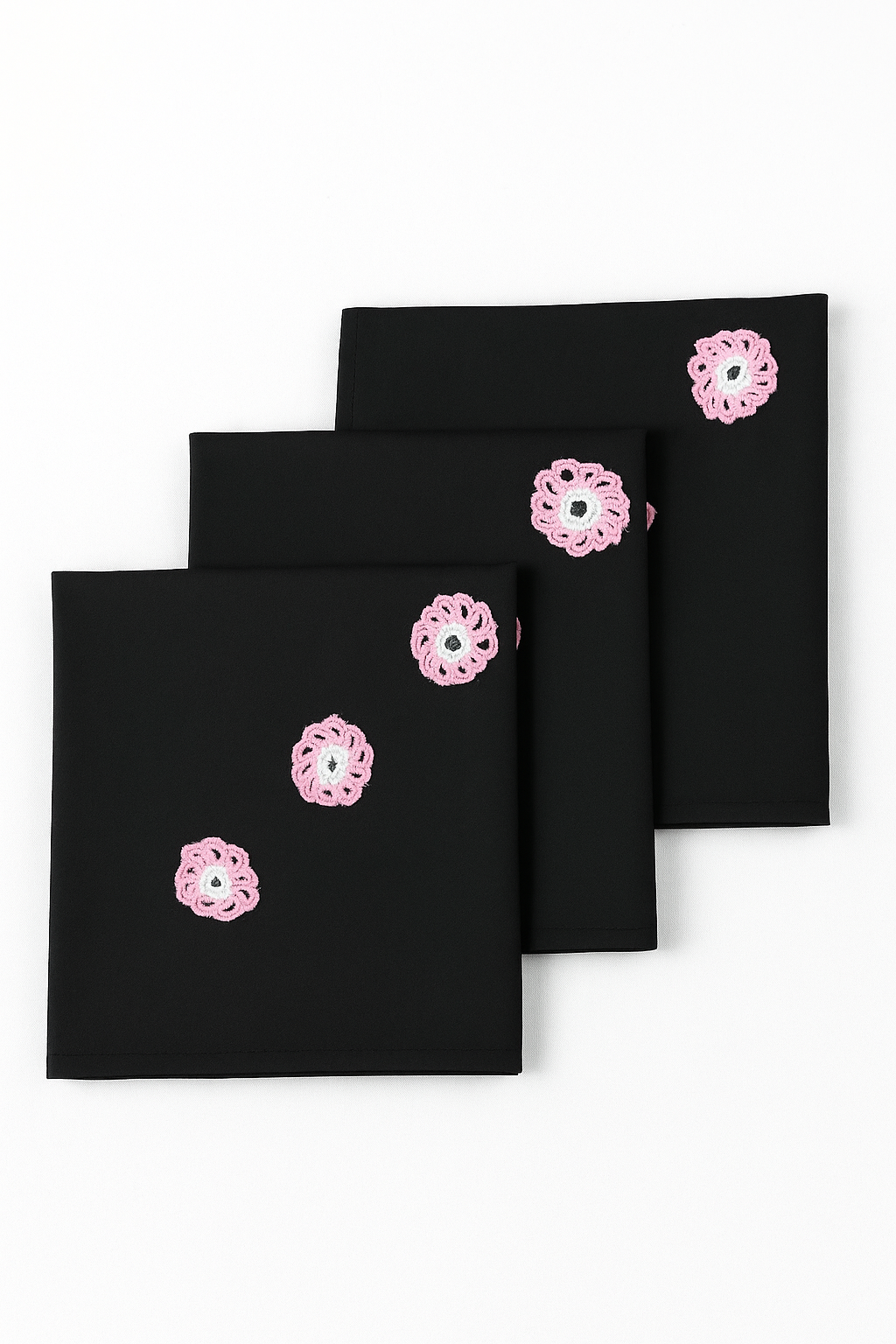 Decorative Crochet Flower Cushion Covers – 16x16, Pair