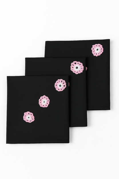 Decorative Crochet Flower Cushion Covers – 16x16, Pair