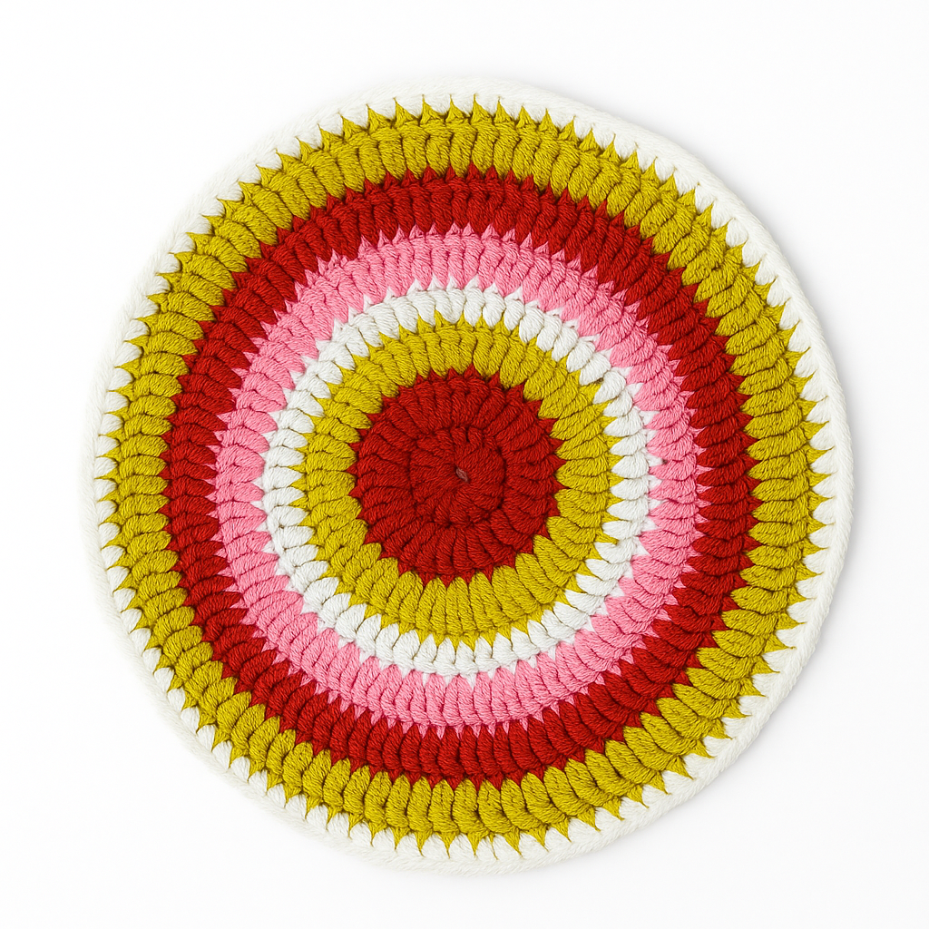 Handmade Crochet Wool Dining Set – 6 Pcs (Jug & Glass Mats)