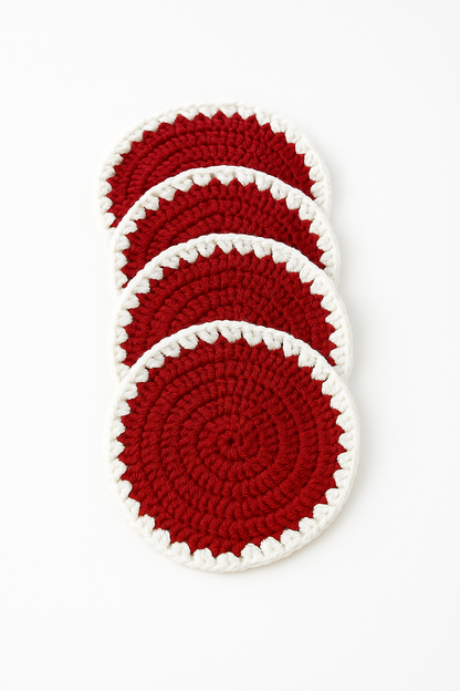 Handmade Crochet Wool Dining Set – 6 Pcs (Jug & Glass Mats)