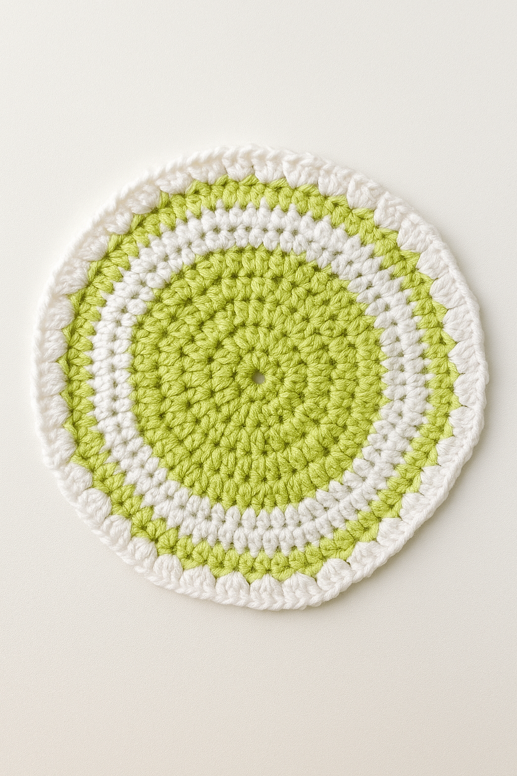 Premium Crochet Glass mats with Wool detailing, Set of 6