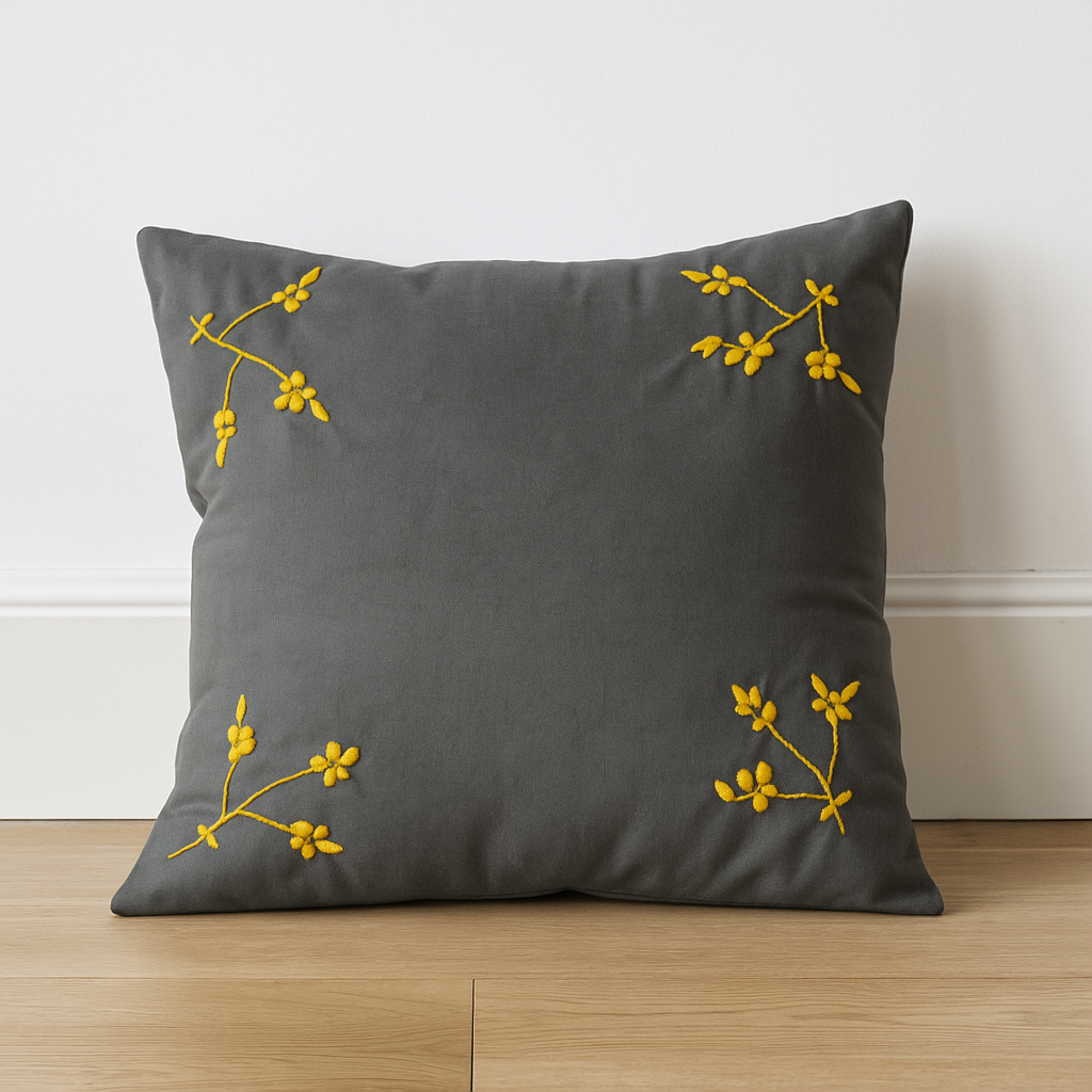 Cushion Cover with Stain Stitch 16x16,Set of 2