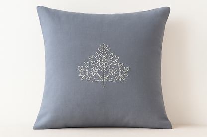 Running Stitch Handwork with cotton thread on Cushion 16x16, Set of 2