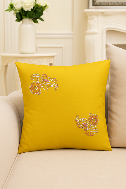 Unique Stonework Handmade Cushion cover 16 x 16-inch, Set of 2