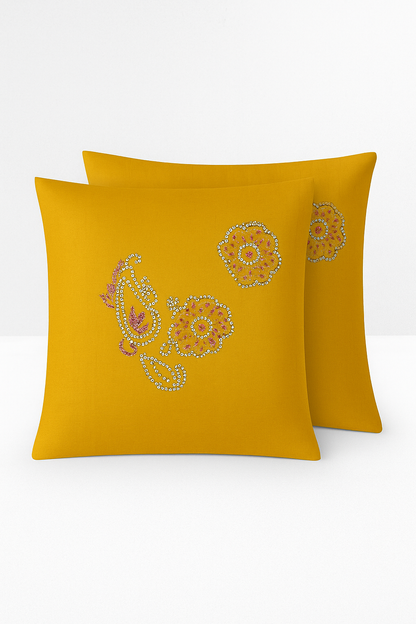 Unique Stonework Handmade Cushion cover 16 x 16-inch, Set of 2