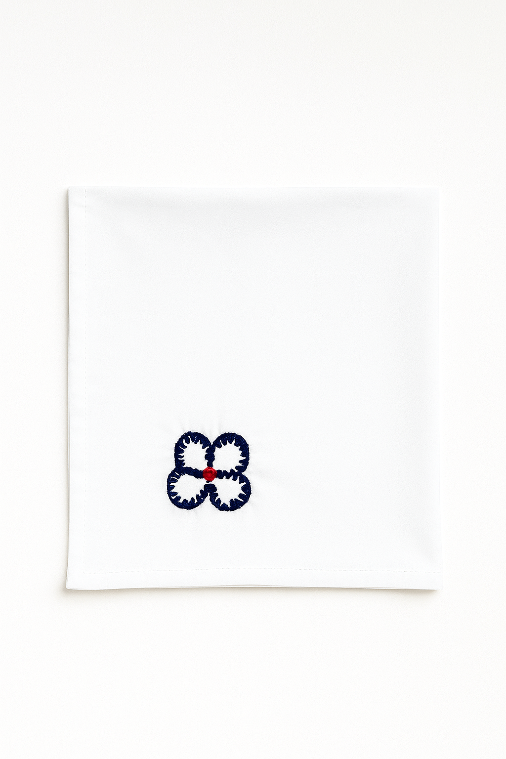 Cotton Napkin ,Buttonhole Stitch with wool, Standard size