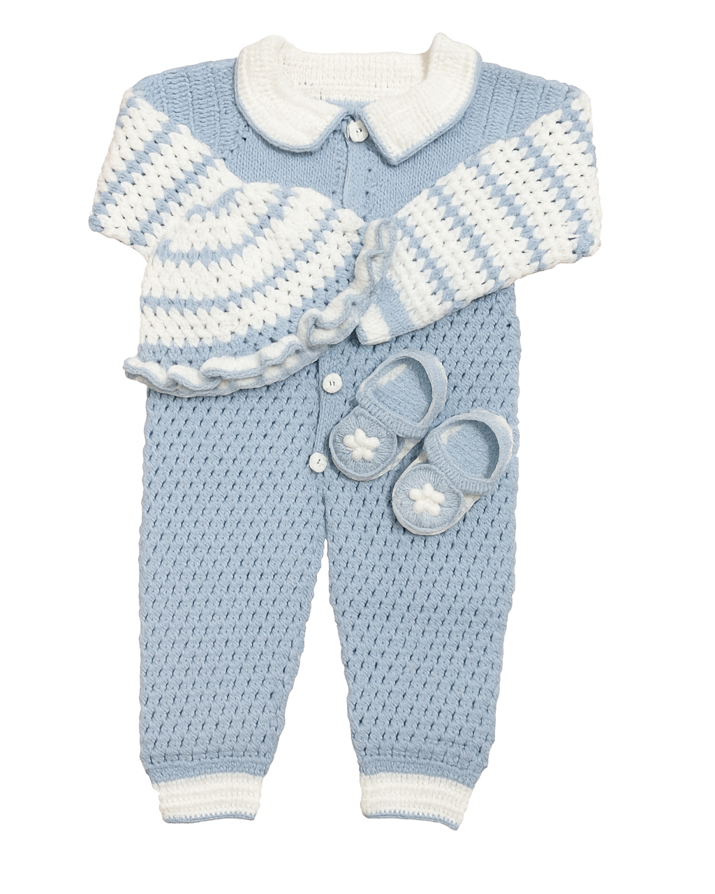Crochet Baby Clothing Set – Soft Handmade Outfit for 15-Month Infants