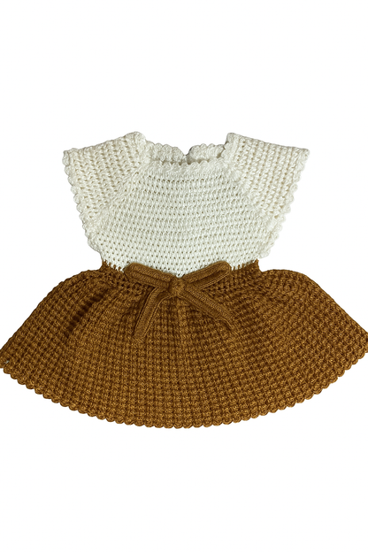 Custom Handmade Baby Crochet Dress Set – Cap & Booties Included. 3-Piece Handmade Outfit for 15-Month Girls