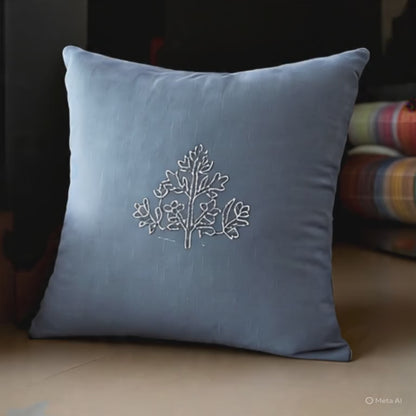 Running Stitch Handwork with cotton thread on Cushion 16x16, Set of 2